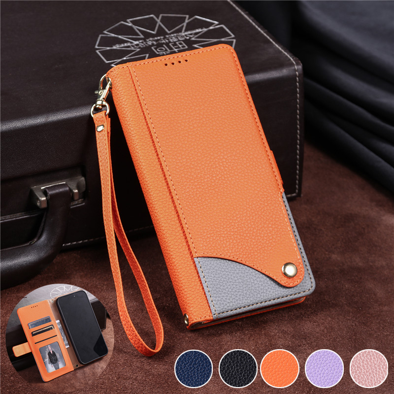 Luxury Bags Kl - Luksusowe skórzane etui-portfel na Sharp Aquos