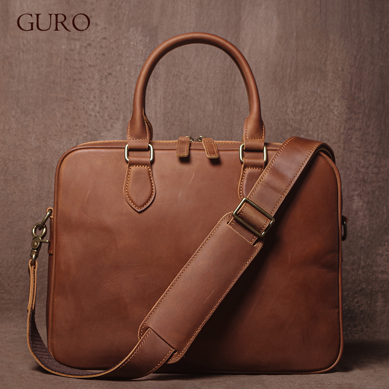 GURO Men Crazy Horse teczka ze – Luxury Bags Tote recenzja i cena
